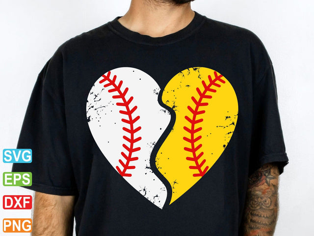 Baseball Softball Heart SVG, Sports Cut File (Digital Download) SVG Creativeart88 