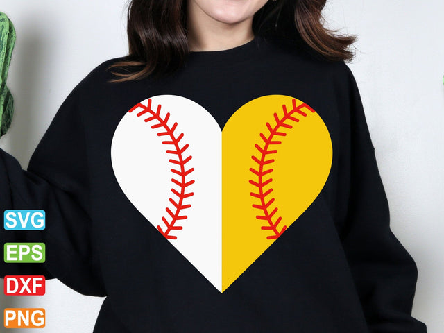 Baseball Softball Heart SVG, Sports Cut File (Digital Download) SVG Creativeart88 