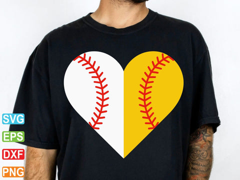 Baseball Softball Heart SVG, Sports Cut File (Digital Download) SVG Creativeart88 