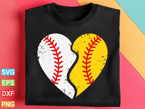 Baseball Softball Heart SVG, Sports Cut File (Digital Download) SVG Creativeart88 