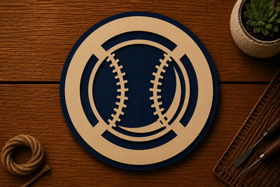 Baseball Sports Emblem Laser Cut SVG File SVG Regulrcrative 