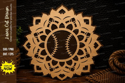Baseball Sports Frame Gift Laser Cut SVG File SVG Regulrcrative 