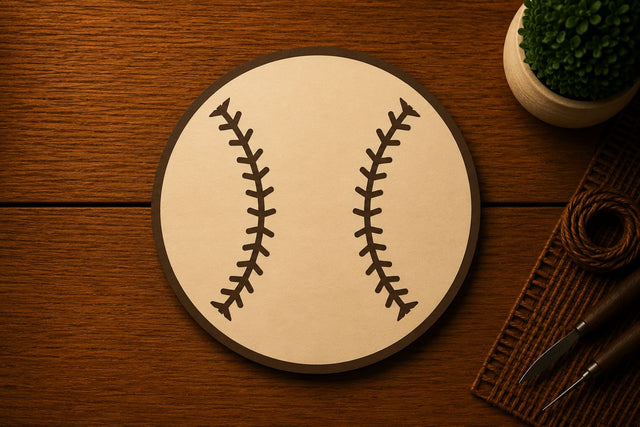 Baseball Sports Round Design Laser Cut SVG File SVG Regulrcrative 