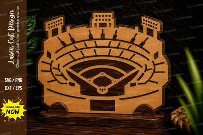 Baseball Stadium Laser Cut SVG Design SVG Regulrcrative 