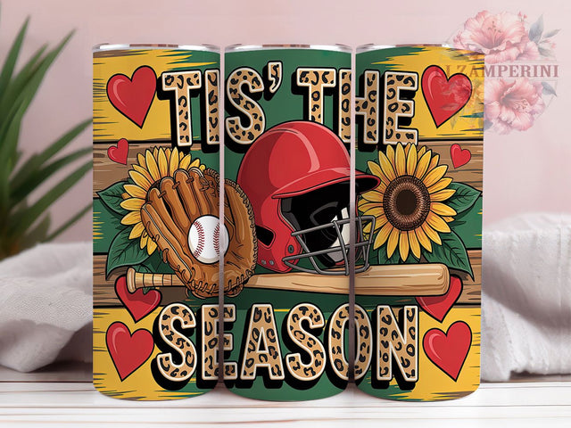 Baseball Sunflower Fall Tumbler Wrap, Sunflower Tumbler Design, Tis the Season Sublimation, 20oz Skinny Tumbler PNG, Fall Baseball Tumbler, Sunflower Sports Wrap Sublimation Li Zamperini 