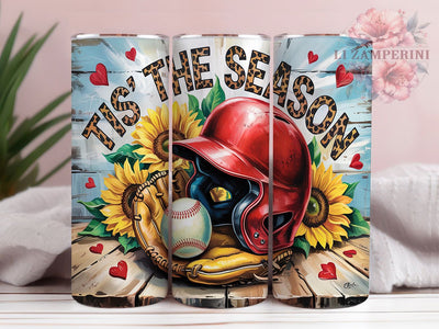 Baseball Sunflower Fall Tumbler Wrap, Sunflower Tumbler Design, Tis the Season Sublimation, 20oz Skinny Tumbler PNG, Fall Baseball Tumbler, Sunflower Sports Wrap Sublimation Li Zamperini 