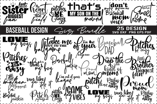 Baseball SVG Bundle Digital Pattern orpitasn 