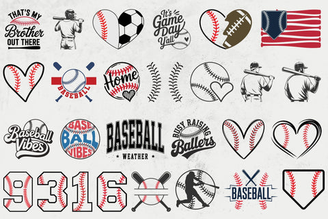 Baseball svg Bundle, Editable Baseball Graphics for Shirts, Sports Svg, Mom Designs ( 70+ Files ) SVG DesignDestine 