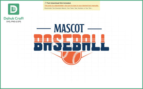 Baseball SVG – Mascot Logo Template SVG PNG & EPS V1 SVG dahukdesign 