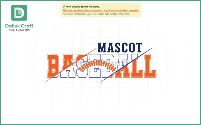 Baseball SVG – Mascot Logo Template SVG PNG & EPS V10 SVG dahukdesign 