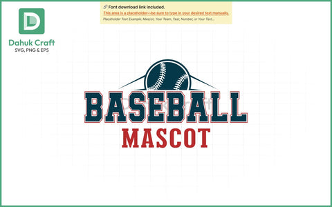 Baseball SVG – Mascot Logo Template SVG PNG & EPS V2 SVG dahukdesign 
