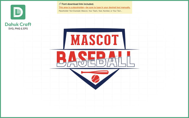 Baseball SVG – Mascot Logo Template SVG PNG & EPS V3 SVG dahukdesign 