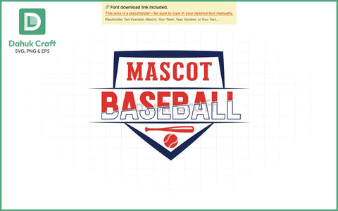 Baseball SVG – Mascot Logo Template SVG PNG & EPS V3 SVG dahukdesign 