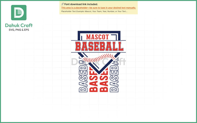 Baseball SVG – Mascot Logo Template SVG PNG & EPS V4 SVG dahukdesign 