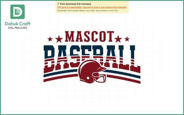 Baseball SVG – Mascot Logo Template SVG PNG & EPS V5 SVG dahukdesign 