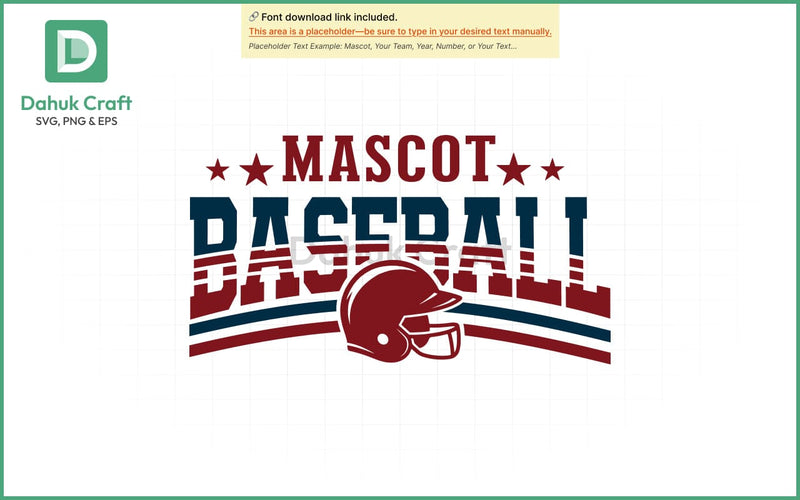 Baseball SVG – Mascot Logo Template SVG PNG & EPS V5 SVG dahukdesign 