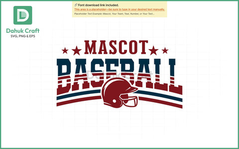 Baseball SVG – Mascot Logo Template SVG PNG & EPS V5 SVG dahukdesign 