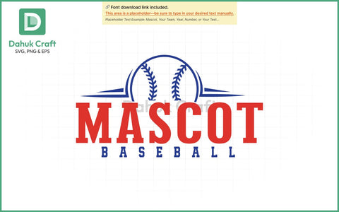 Baseball SVG – Mascot Logo Template SVG PNG & EPS V7 SVG dahukdesign 