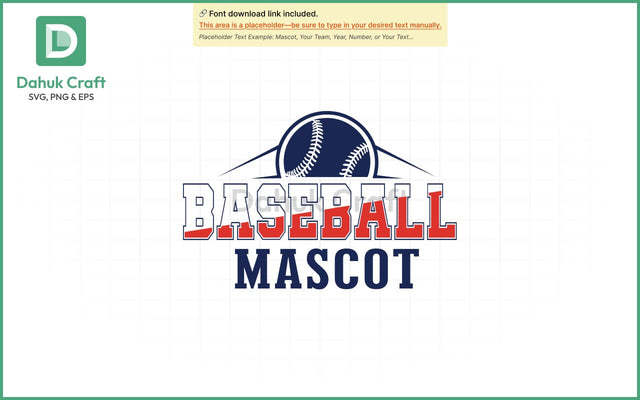 Baseball SVG – Mascot Logo Template SVG PNG & EPS V8 SVG dahukdesign 