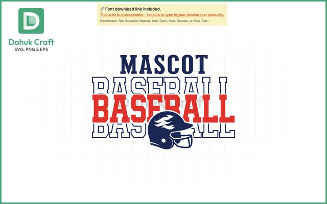 Baseball SVG – Mascot Logo Template SVG PNG & EPS V9 SVG dahukdesign 