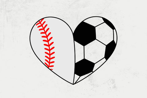 Baseball SVG - Soccer SVG - Baseball Heart SVG - Soccer Heart svg SVG DesignDestine 