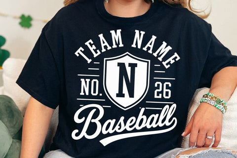 Baseball Team Mascot SVG Template, Monogram Letters Numbers, Custom Baseball Svg Design SVG DesignDestine 
