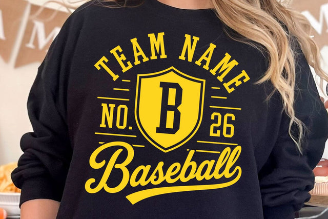 Baseball Team Mascot SVG Template, Monogram Letters Numbers, Custom Baseball Svg Design SVG DesignDestine 