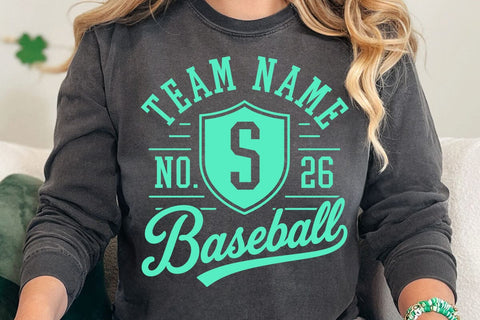 Baseball Team Mascot SVG Template, Monogram Letters Numbers, Custom Baseball Svg Design SVG DesignDestine 