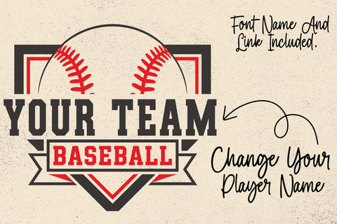Baseball Team SVG: Mascot Template for Shirt Design SVG DesignDestine 