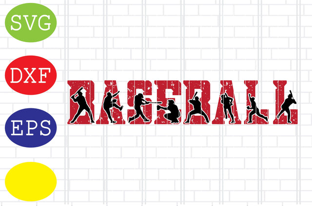Baseball Text Players Svg, Softball Silhouette, Softball File, Baseball Cut File, Sport Svg, Jpg, Eps, Dxf Files SVG DigitalSvgFiles 