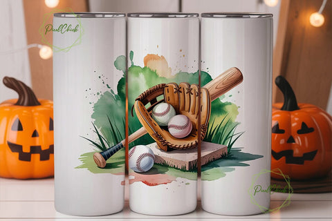 Baseball Tumbler Wrap 20oz Sublimation PixelChick 