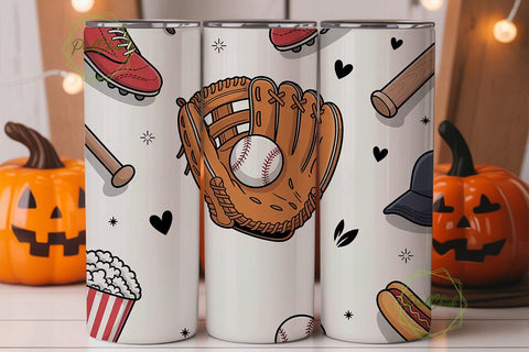 Baseball Tumbler Wrap 20oz Sublimation PixelChick 