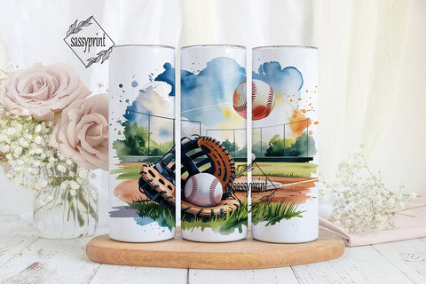 Baseball Tumbler Wrap 20oz Sublimation sassyprint 