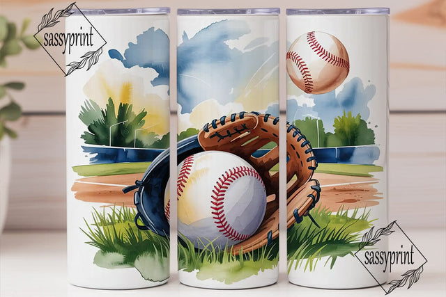 Baseball Tumbler Wrap 20oz Sublimation sassyprint 