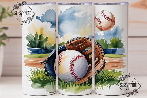 Baseball Tumbler Wrap 20oz Sublimation sassyprint 
