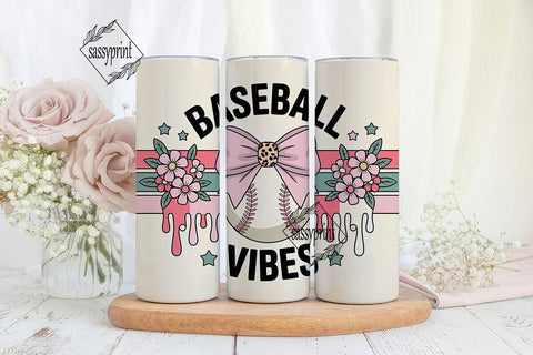 Baseball Vibes 20oz Tumbler Wrap Sublimation sassyprint 