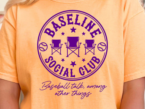 Baseline Social Club SVG PNG - Funny Baseball Mom or Dad Design, Baseball Svg SVG DesignDestine 