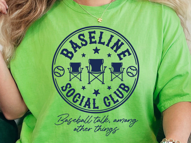 Baseline Social Club SVG PNG - Funny Baseball Mom or Dad Design, Baseball Svg SVG DesignDestine 