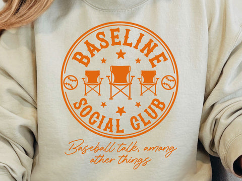 Baseline Social Club SVG PNG - Funny Baseball Mom or Dad Design, Baseball Svg SVG DesignDestine 