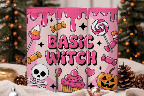 Basic Witch 20oz Tumbler Wrap Sublimation DesignSVG 