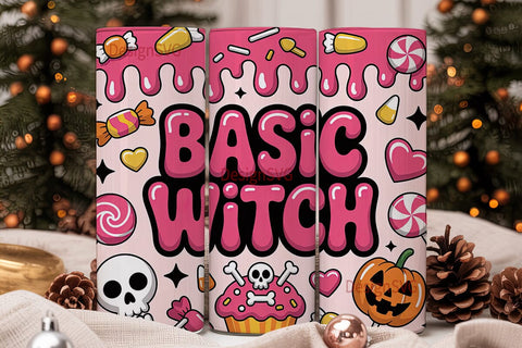 Basic Witch 20oz Tumbler Wrap Sublimation DesignSVG 