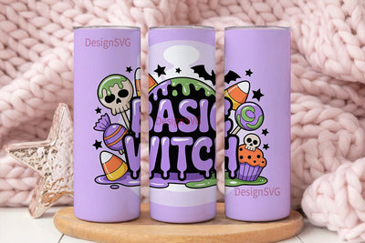 Basic Witch Halloween 20oz Tumbler Wrap Sublimation DesignSVG 