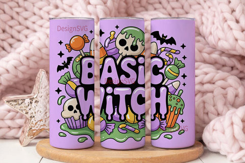 Basic Witch Halloween 20oz Tumbler Wrap Sublimation DesignSVG 