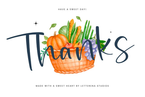 Basket Sixfruits - Quirky Handwritten Font Font Letterena Studios 