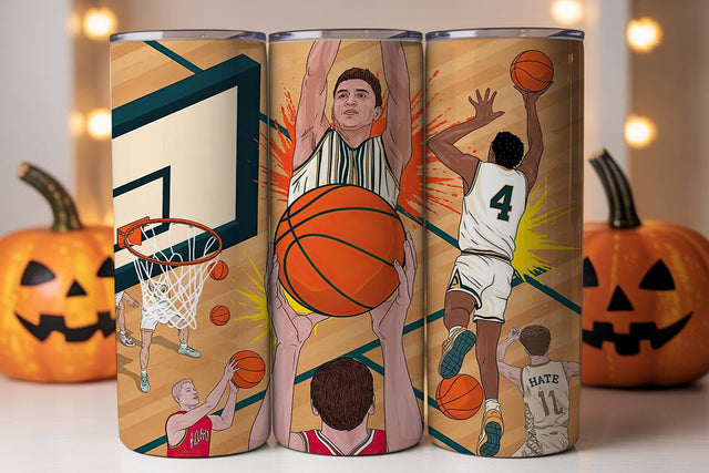 Basketball Action Dribble 20oz Tumbler Sublimation DesignSVG 