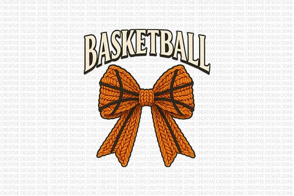 Basketball Bow PNG Cute Sports Art SVG BillahCrafts 