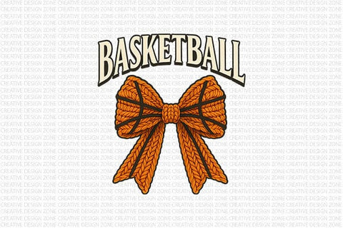 Basketball Bow PNG Cute Sports Art SVG BillahCrafts 
