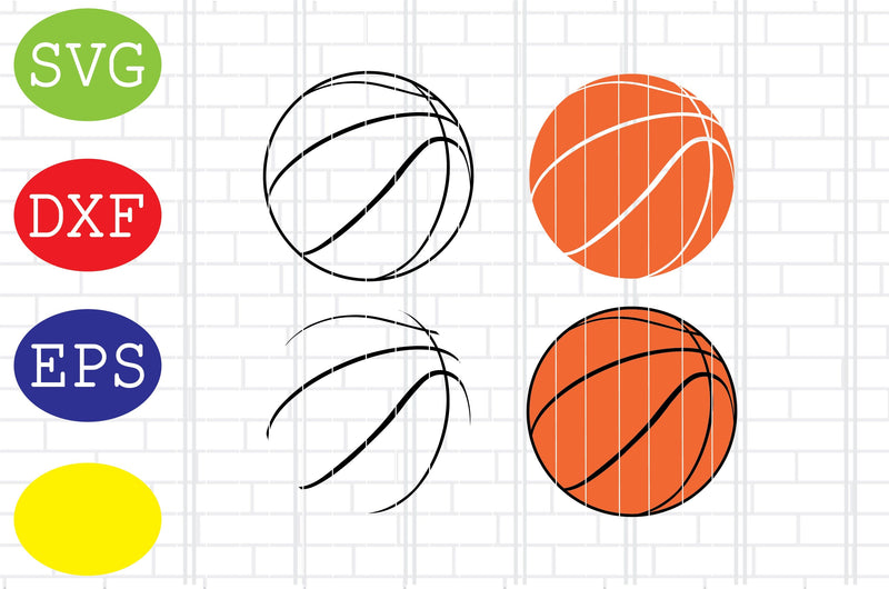 Basketball Clipart, Basketball Cut Files, Sport Svg, Jpg, Eps, Dxf Files SVG DigitalSvgFiles 