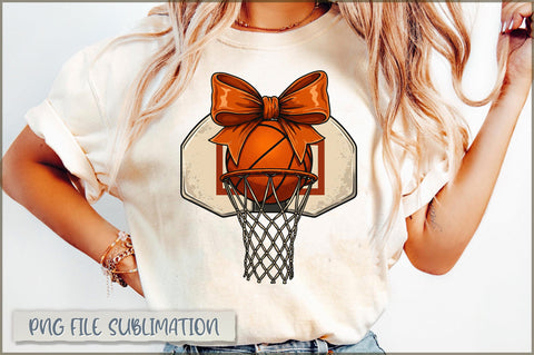 Basketball Coquette Bow PNG Sublimation Shetara Begum 