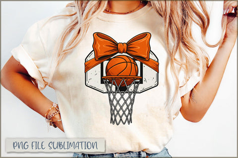 Basketball Coquette Bow PNG Sublimation Shetara Begum 